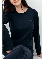 Bisiklet Yaka Uzun Kollu Lacivert Kadın Pijama Takımı Pierre Cardin PC9109-S Lacivert farklı açı