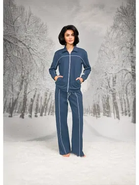 Doreanse Biyeli Önden Fermuarlı Cepli Pantolon T-shirt Takım Doreanse 26K4102