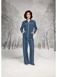 Doreanse Biyeli Önden Fermuarlı Cepli Pantolon T-shirt Takım Doreanse 26K4102