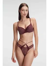 Anıl Bordo Dantelli Sütyen String Takım Anıl 4839