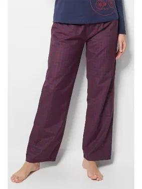 DOREMI Bordo Ekose Pijama Altı Doremi 002-000860 - Alternatif Görünüm