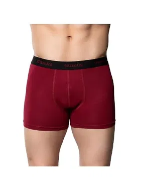 Gümüş Bordo Likralı Bel Lastikli Pamuklu Erkek Boxer Gümüş 3074 - Alternatif Görünüm
