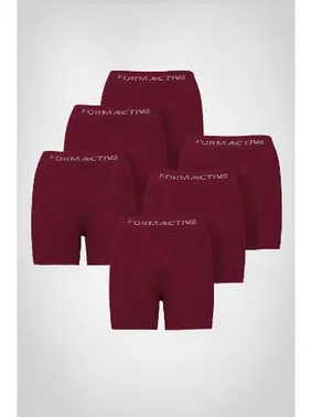 FormActive Bordo Microfiber Likralı Sentetik Yapılı Erkek Boxer 6lı Set FormActive 4400 - 6 ADET
