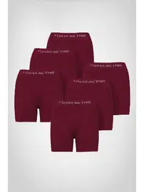FormActive Bordo Microfiber Likralı Sentetik Yapılı Erkek Boxer 6lı Set FormActive 4400 - 6 ADET