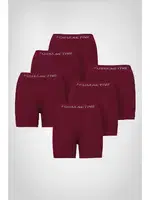 Bordo Microfiber Likralı Sentetik Yapılı Erkek Boxer 6lı Set FormActive 4400 - 6 ADET Bordo
