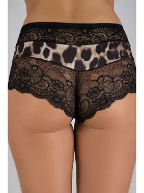 G-Box Leopar Desenli Dantelli Boxer Kadın G-Box 915 - Alternatif Görünüm