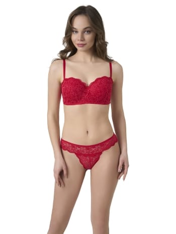 Desteksiz Balenli Dantelli Kadın Sütyen Takım Büşra 805