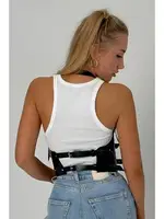 Büstiyer Kemer Boyundan Askılı Vucut Aksesuarı missisX 3490 Siyah farklı açı