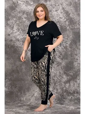 Lady Büyük Beden Anne Pijama Takımı Lady 10954