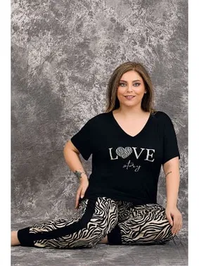 Lady Büyük Beden Anne Pijama Takımı Lady 10954 - Alternatif Görünüm