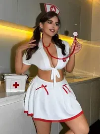 Real Passione Büyük Beden Hemşire Kostüm Cosplay Real Passione 19039