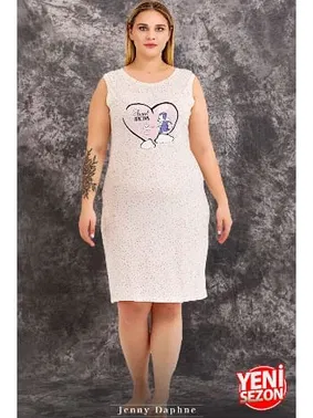 Lady Büyük Beden Lacivert 2li Gecelik ve Sabahlık Takımı Lady 19233 - Alternatif Görünüm