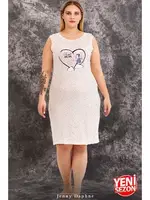 Büyük Beden Lacivert 2li Gecelik ve Sabahlık Takımı Lady 19233 Lacivert detay görünüm