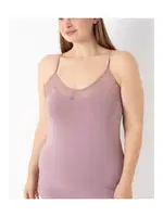 Büyük Beden Likralı Tüllü İp Askılı Kadın Atlet Confeo C801-004 Vizon farklı açı