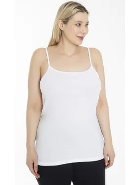 Öztaş Büyük Beden Ribana İnce Askılı Kadın Atlet Öztaş 2031-A