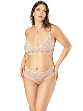 NightLight Büyük Beden Sabahlıklı Dantel Tül Fantazi Sütyen Takım NightLight 3543 - Alternatif Görünüm