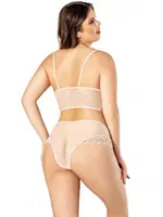 Büyük Beden Sabahlıklı Dantel Tül Fantazi Sütyen Takım NightLight 3543 Ten farklı açı