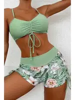 Büzgü Ayarlı Bikini Üstü Angelsin MS43889 Yeşil Yeşil görsel 5