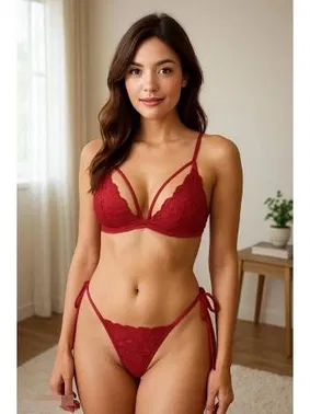 Venlisa Çapraz Askılı Dantel Sütyen Seti Venlisa V1703