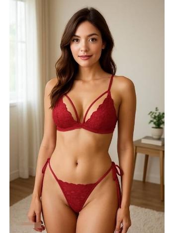 Çapraz Askılı Dantel Sütyen Seti Venlisa V1703