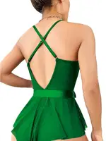 Çapraz Ayar Askılı Kurdelalı Yeşil Fantazi Babydoll Lily Bianca 1017 Yeşil detay görünüm