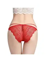 Çapraz Bantlı Dantelli Kadın String Külot Venlisa 104 Kırmızı görsel 5