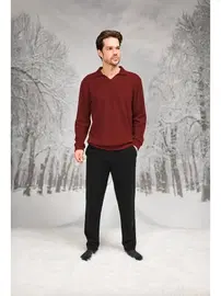 Doreanse Cepli Gömlek Yaka Uzun Kollu Erkek Pijama Takım Doreanse 26K4590