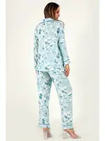 Çiçek Baskılı Uzun Kollu Kadın Pijama Takım DoReMi 002-000087 farklı açı