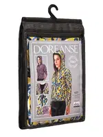 Çift Taraflı Kapüşonlu Desenli Kadın Mont Doreanse 4331 Renkli Desenli farklı açı