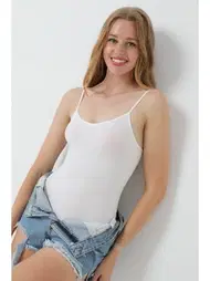 FormActive Çıtçıtlı Askılı Yumuşak Kadın Body FormActive 2200