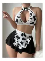 Dalmaçya Desenli Siyah Hizmetçi Kostümü Nathalie K-1750 farklı açı