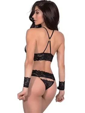 SHE Dante Siyah Bralet Sütyen Fantezi Takım SHE 2042 - Alternatif Görünüm