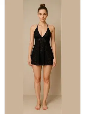 Venlisa Arkası Açık Boyundan Bağlamalı Fantazi Gecelik Venlisa 2407