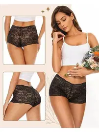 Venlisa Dantel Siyah Şort Külot Venlisa V6100