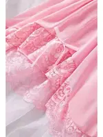 Dantelli Askılı Yumuşacık Tanga ve Gecelik Takım Pembe Merry See MS2380  Pembe farklı açı