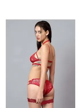 Venlisa Bantlı Dantelli Sütyen Jartiyerli Külot Takımı Venlisa 1706 - Alternatif Görünüm