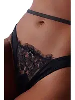 Dantelli Britli Siyah Erotik Sütyen Takım SHE 2117 Siyah farklı açı