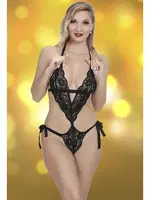 Dantelli Fantezi Siyah Body SHE 2108 Siyah detay görünüm