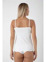 Dantelli İp Askılı Likralı Kadın Atlet Confeo C801-009  Ekru detay görünüm