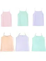 Dantelli Likralı İp Askılı Kız Çocuk Atlet 3 lü Paket Öztaş 4629-F Asorti