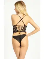 Dantelli Seksi Fantazi Siyah Büstiyer Takım Loomerie 822 Siyah detay görünüm