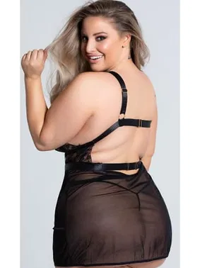 Loomerie Dantelli Tül Büyük Beden Fantezi Erotik Gecelik Loomerie 277 - Alternatif Görünüm