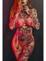 Kırmızı Erotik Deri Harness MissisX 2161 farklı açı