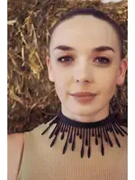 Deri Kolye Harness Aksesuar missisX 5304 Siyah detay görünüm