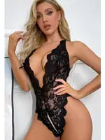 Siyah Özel Bölgesi Ve Sırtı Açık Seksi Body Loomerie 522 Siyah farklı açı