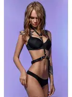 Fantazi Deri Vücut Aksesuarı missisX 3403 Siyah farklı açı