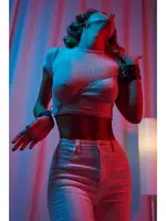 Deri Zincirli Fantazi Kelepçe MissisX 8004 Siyah detay görünüm