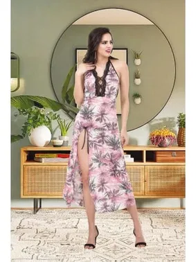 İzabel Derin Yırtmaçlı Dantelli Uzun Gecelik İzabel 2001