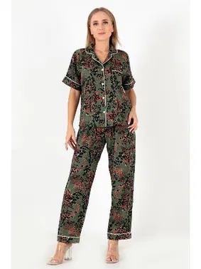 DOREMI Desenli Kısa Kollu Kadın Pijama Takım DoReMi 002-000093 - Alternatif Görünüm