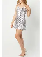 Desenli Sırt Dekolteli Fantezi Beyaz Puanlı Gecelik SHE 1326 Beyaz detay görünüm